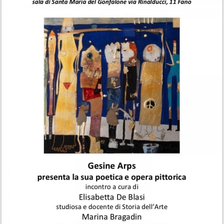 29.02.2020: Gesine Arps Lecture de poésies et présentation d'oeuvres, Circolo Bianchini, Fano - Italie